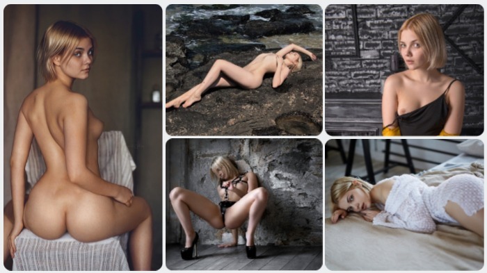 Няшная российская ню-модель Виктория Соколова безо всякого стыда показывает свои голые прелести. Часть - 1