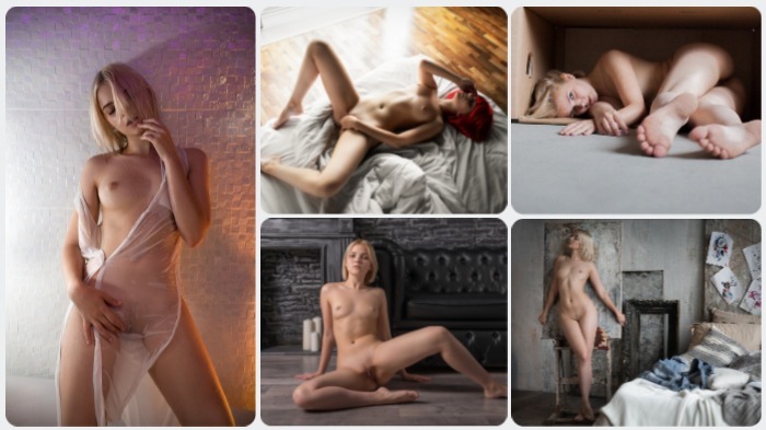 Няшная российская ню-модель Виктория Соколова безо всякого стыда показывает свои голые прелести. Часть - 3