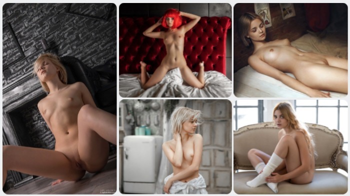 Няшная российская ню-модель Виктория Соколова безо всякого стыда показывает свои голые прелести. Часть - 4