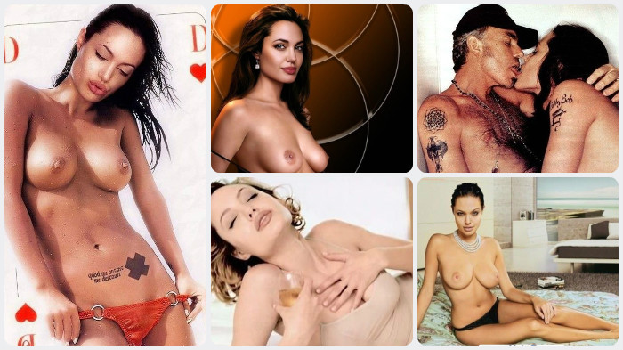 Анджелина Джоли на эротических и порно фотосессиях. Часть - 1
